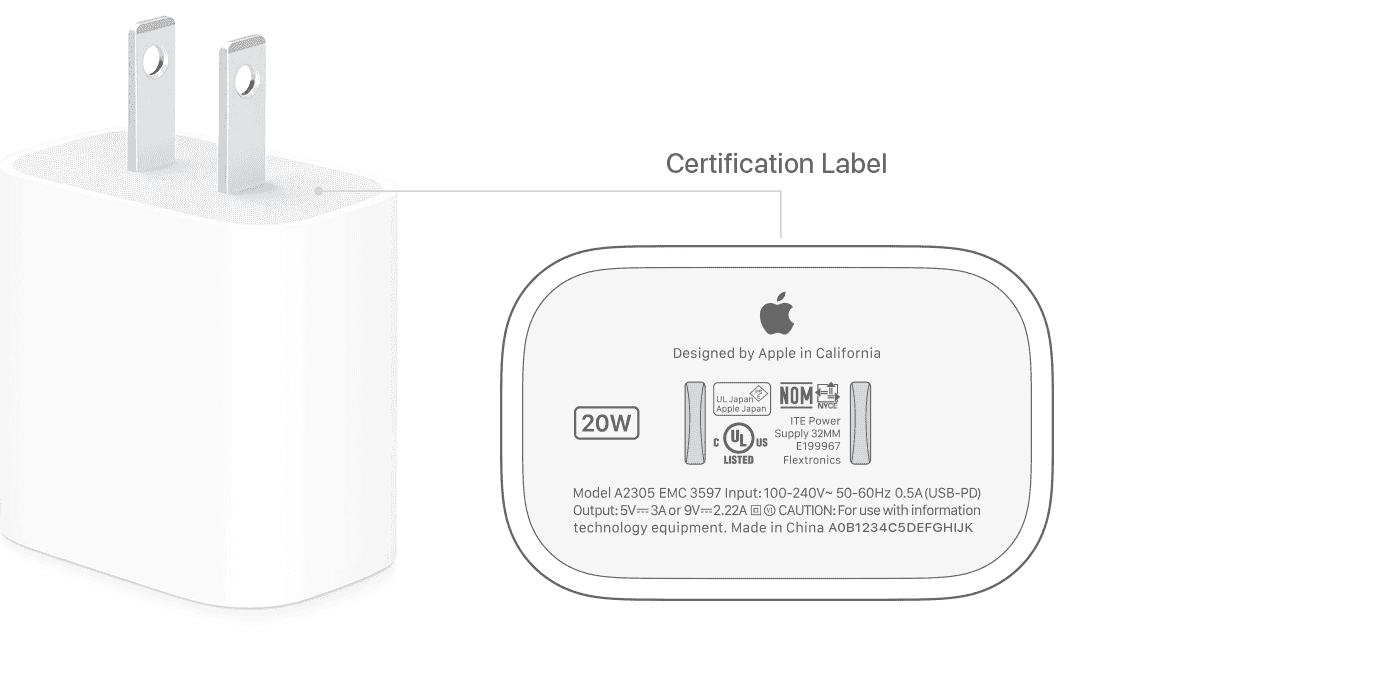Apple 20W Fast Charging Adapter