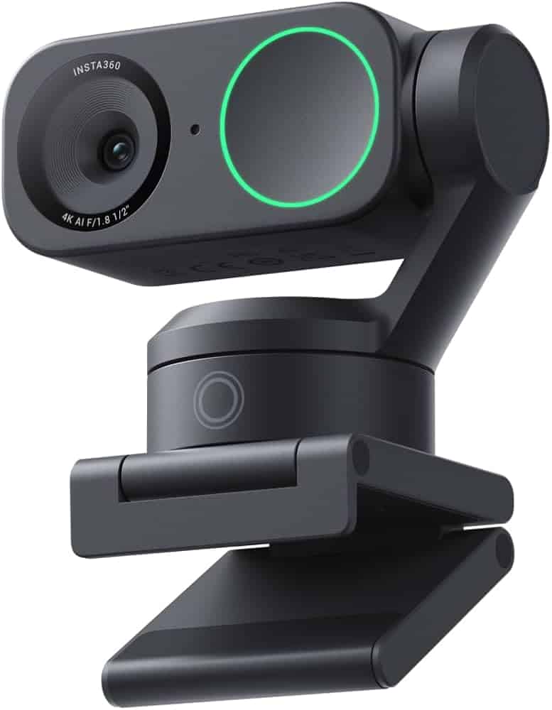 Insta360 Link 2 - PTZ 4K Webcam for PC/Mac, 1/2" Sensor, AI Tracking, HDR, AI Noise-Canceling Mic, Gesture Control for Streaming, Video Calls, Gaming, ...