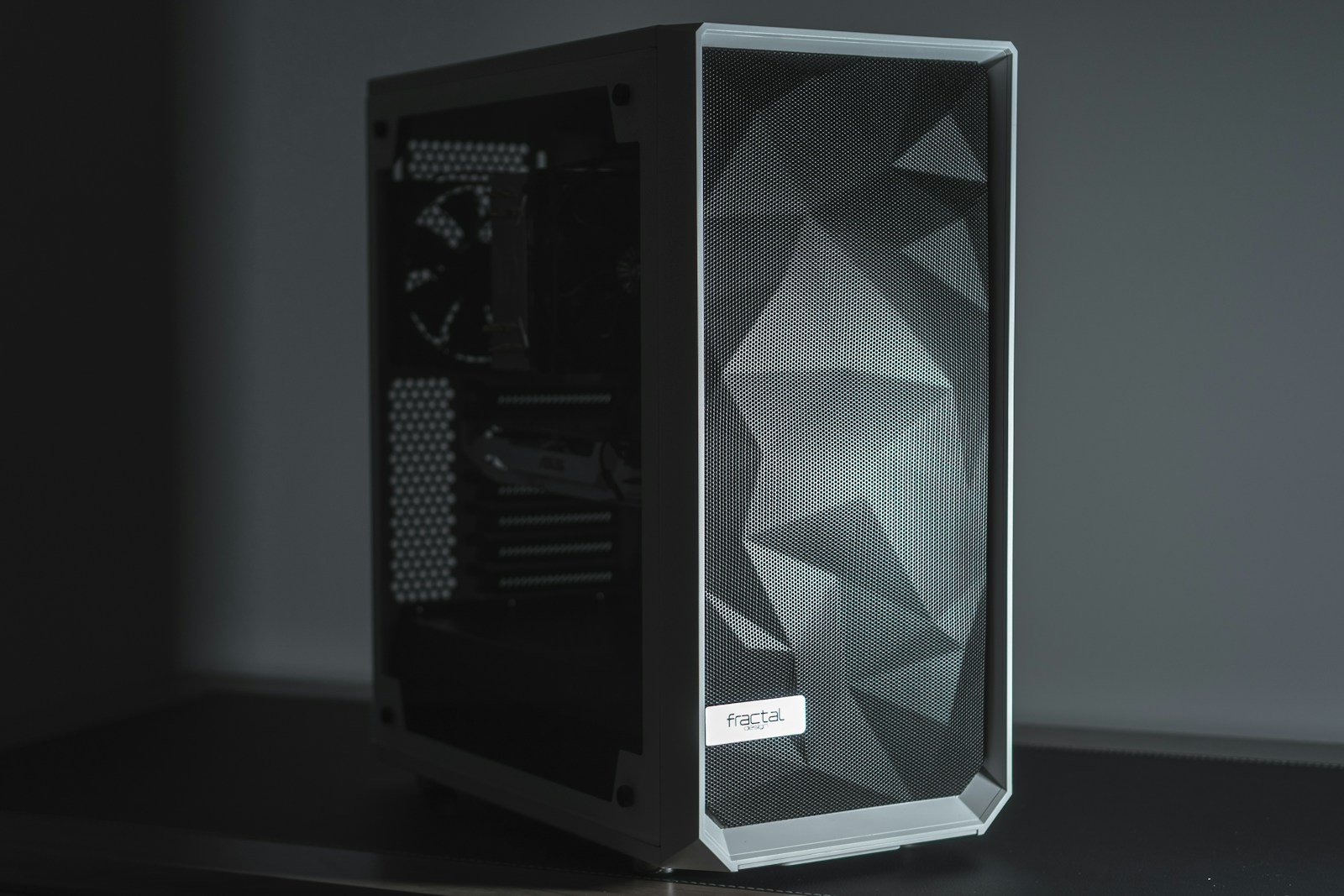 a computer tower with a monitor