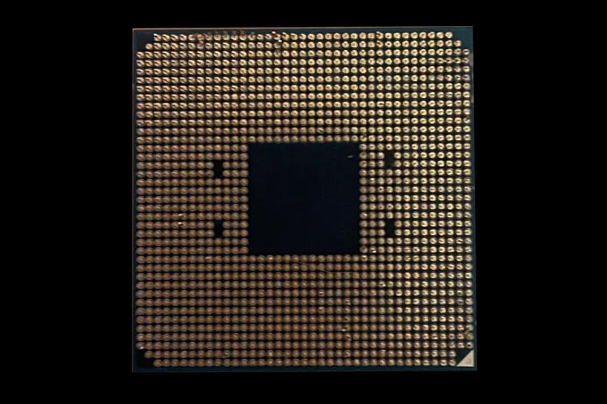 CPU with Bent Pins