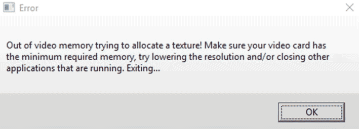 Fortnite Out Of Video Memory Error