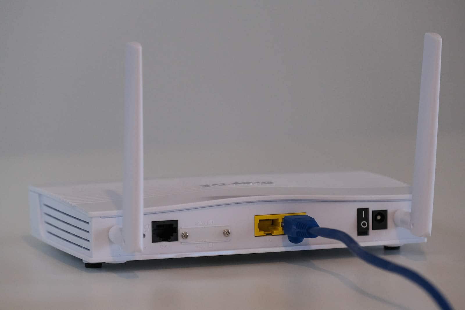 Ethernet Cable in Wireless Router