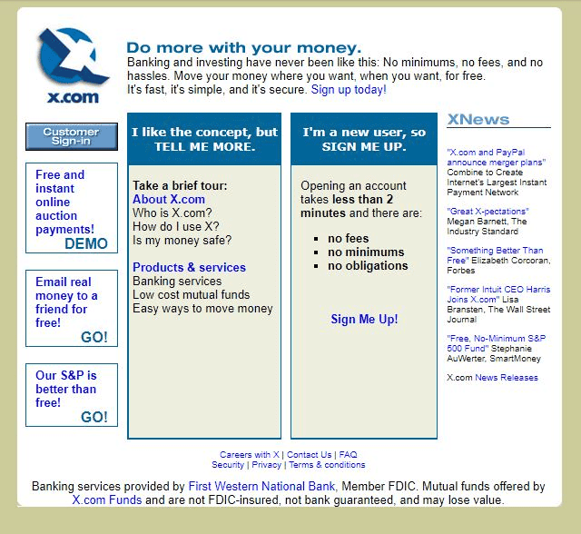 X.com back in 1999