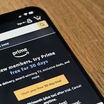 an amazon prime app on a cell phone