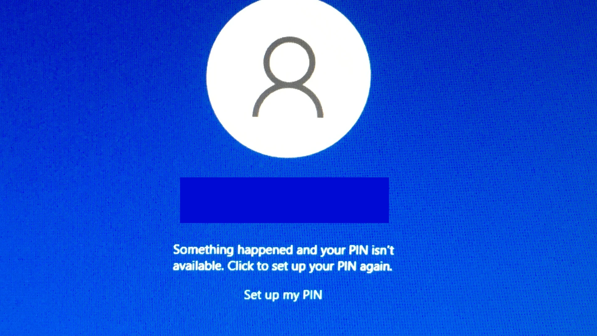 Something Happened Pin Isn't Available Error