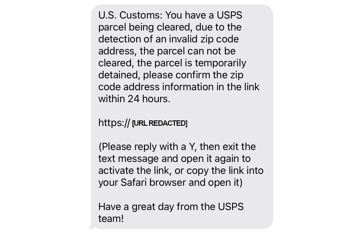 US Customs Scam