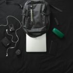 black canvas back pack